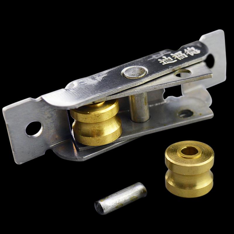 Колеса для окон из нержавеющей стали с пазами, бесшумные, медные, с U-образным пазом, роликовые опоры для дверей, раздвижные стеклянные окна, фурнитура для окон