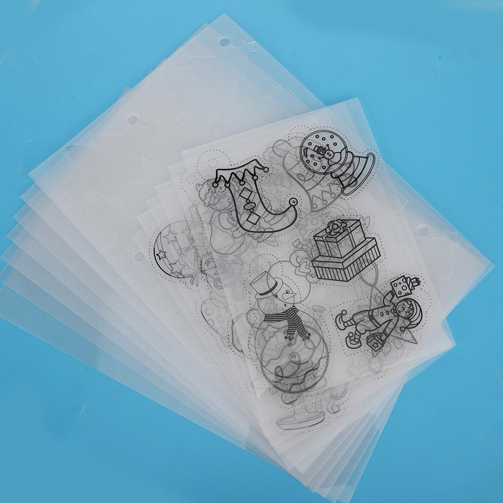 Набор термоусадочной пленки Цветной карандаш Термоусадочный ручной лист Комплект рождественский пакет 174#