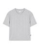 AOG PROJECT Solid Crop Short Sleeve T-Shirt (Melange Gray)