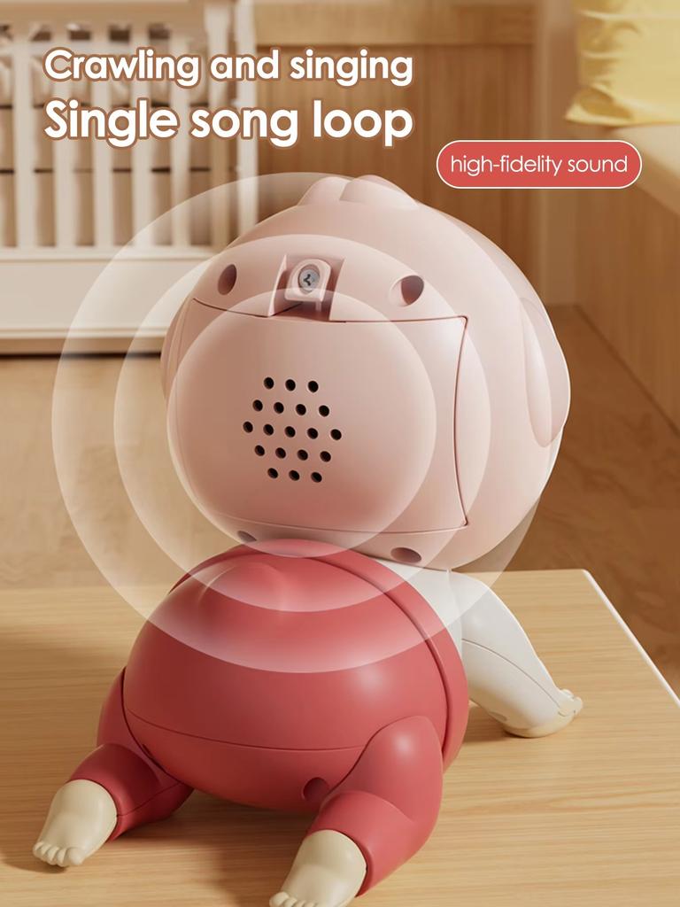 Baby Electric Crawling Doll Doll Can Sing, Walk, Writhe Buttocks, Electric Crawling Baby Learns To Crawl Educational Toys
