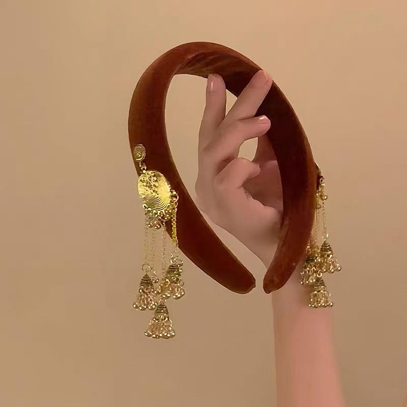 Модные кулон-кисточка для волос, аксессуары для женщин и девочек, милые универсальные обручи для волос, темпераментные этнические резинки для волос, подарки