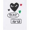 CDG Play Футболки Мужские Белые С Круглым Вырезом Умеренный Прямой Крой AZ-T286-051-1