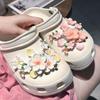 1 Набор DIY Шлепанцы Украшение для обуви Пряжка Сад Цветущей Вишни Шармы для обуви Клоги Аксессуары Сумка для пляжа Значок Подарки для девочек