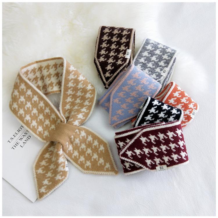 Knitted Wool Scarf Women's Autumn Winter Solid Color Fashion Warm Scarf