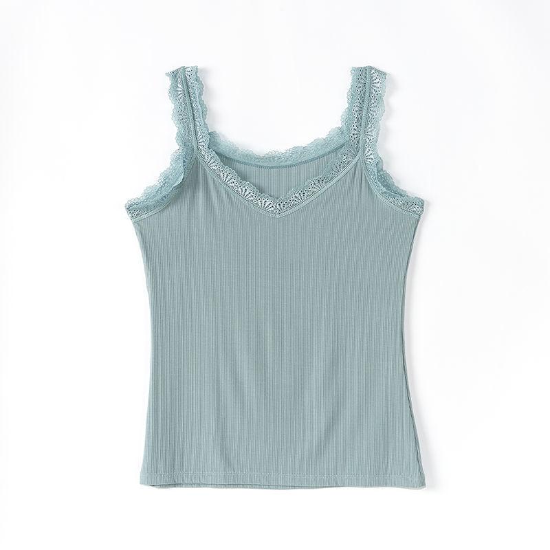 Летний кружевной жилет из ребристого модала, женский внутренний топ-майка без рукавов, высокая эластичность, большой размер для верхней одежды