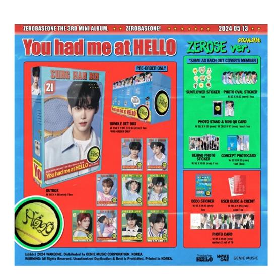 ZEROBASEONE - мини 3й [Ты меня покорил на HELLO] (НОЛЬ вер.) [POCAALBUM] Случайный