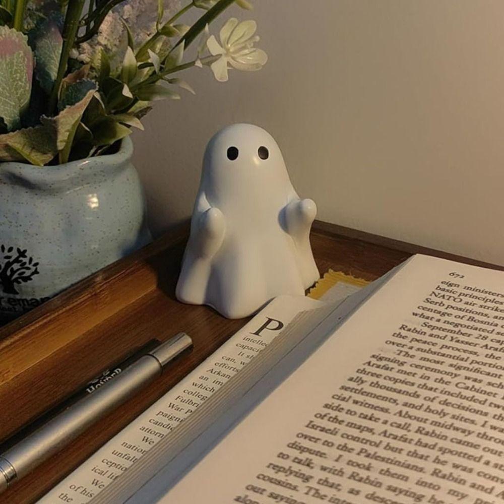 Funny Ghost Pen Holder Creative Little Ghost Statue Crafts Halloween Ghost Figurine Stationery