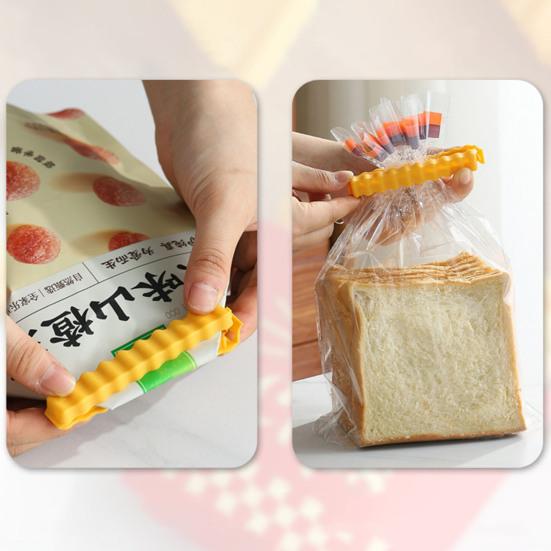 12 шт./компл. уплотнительный зажим для картофеля фри с магнитной коробкой для холодильника, длинная консервация продуктов, уплотнение для хранения закусок, хлеба