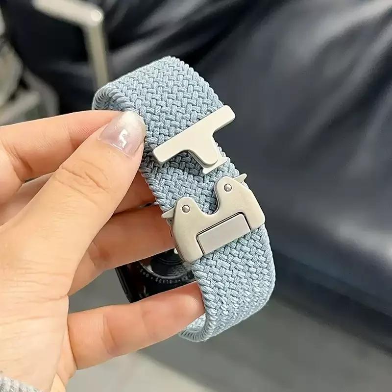 Плетеный ремешок Solo Loop для Apple Watch Ultra 2 49 мм 44 мм 45 мм 46 мм 40 мм 41 мм 42 мм браслет iWatch Series 10 9 SE 8 7 6 5 4