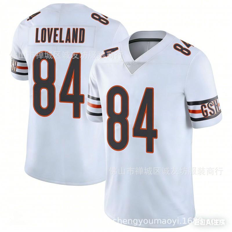 NFL Chicago Bears 84 Football Jersey Mens Sports Game Training Shirt Orange