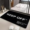 Коврики для зоны Keep Off Напольный коврик Черно-белый ковер Коврик для двери Коврик для кровати Диван Украшения Защитите свое личное пространство
