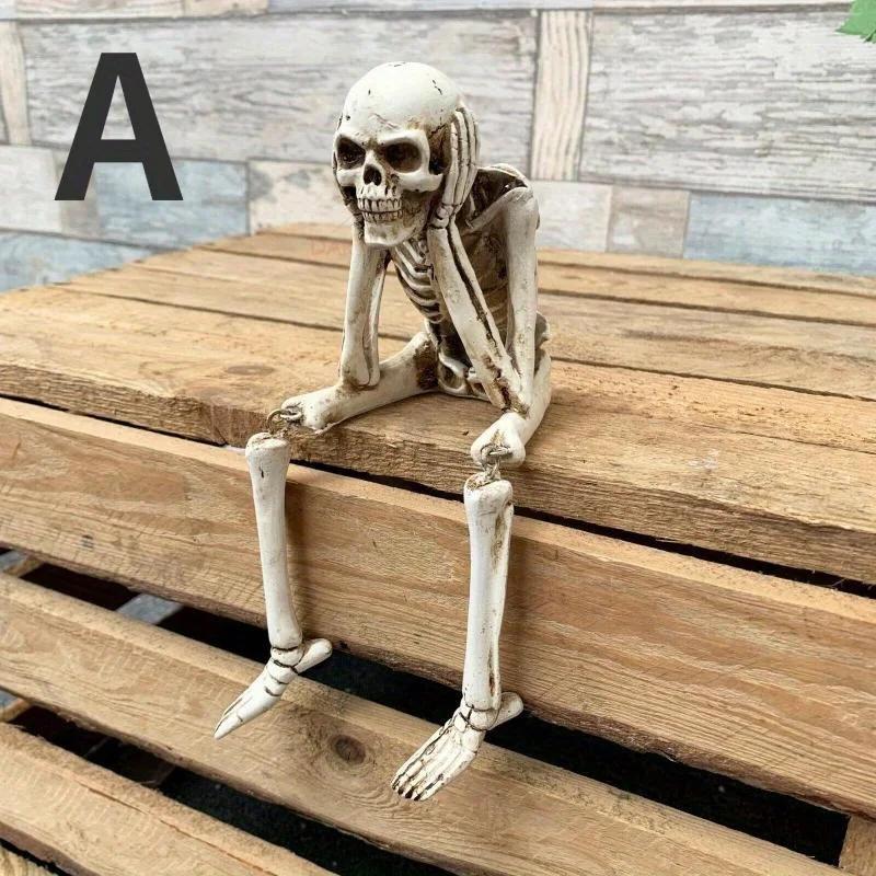 Новый Симулятор Человеческого Скелета Хэллоуин Украшение Выпускной Сезон Украшения Готика Семья Страшная Хижина Декор на Хэллоуин