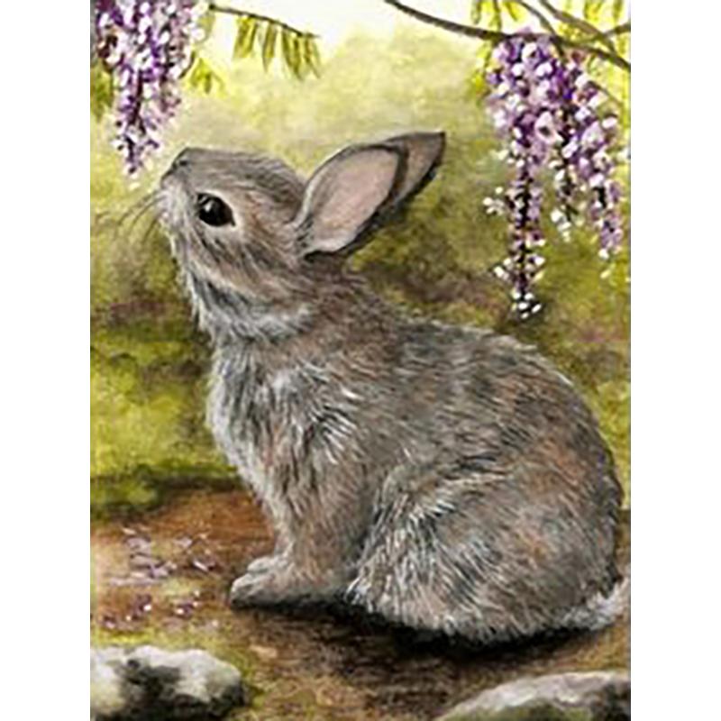 Кролик DIY 5D алмазная живопись полная круглая дрель животное Алмазная вышивка мозаика фермерский дом ручная работа настенное искусство домашний декор подарок