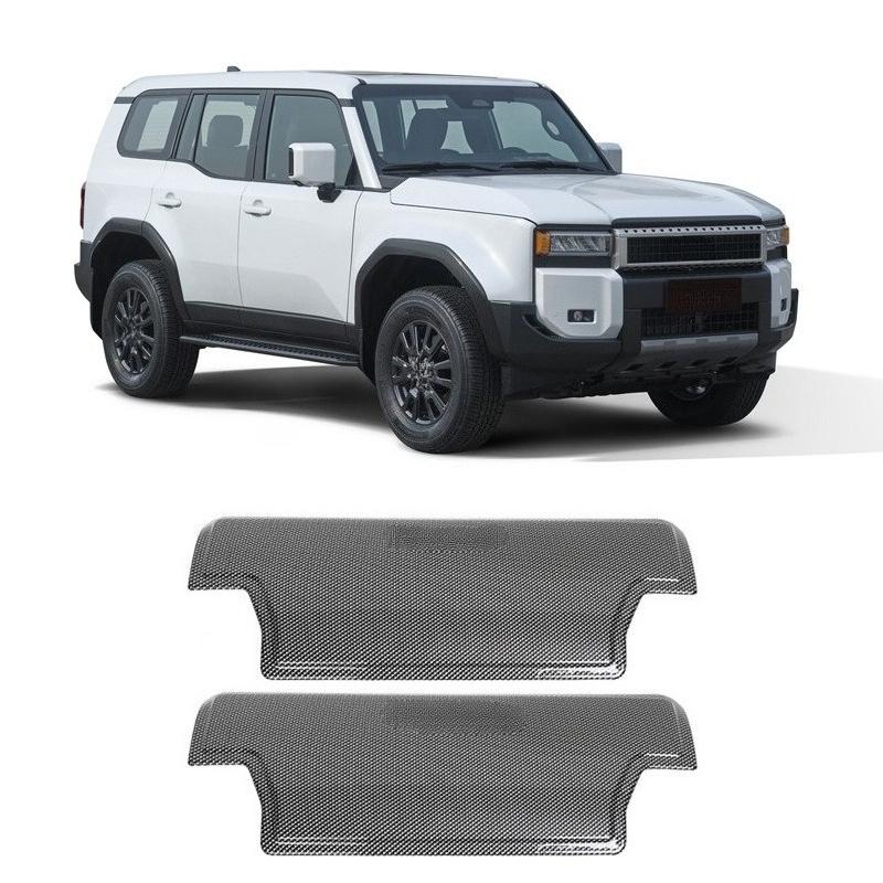 For Toyota Land Cruiser 250 Prado LC250 Car Seat Anti Kick Pad ABS Carbon Fiber Pattern Scratch-resistant Interior Accessories