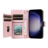 For Samsung Galaxy S23 Case with Multi-Card Holder and Strap PU Leather Phone Cover Stand
