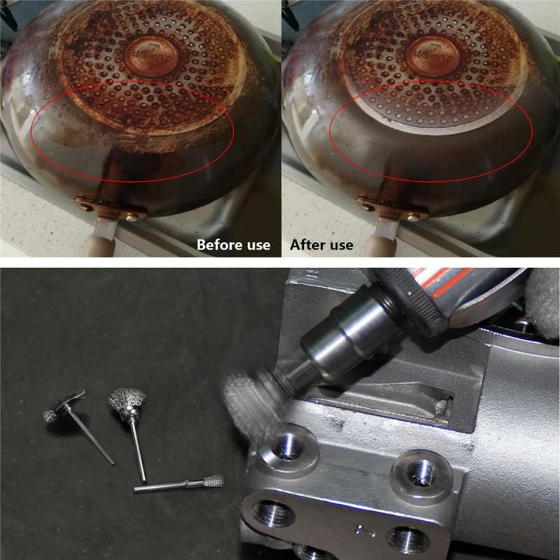 45 шт./компл. проволочные щетки из нержавеющей стали, практичные аксессуары для полировки, совместимые с Dremel