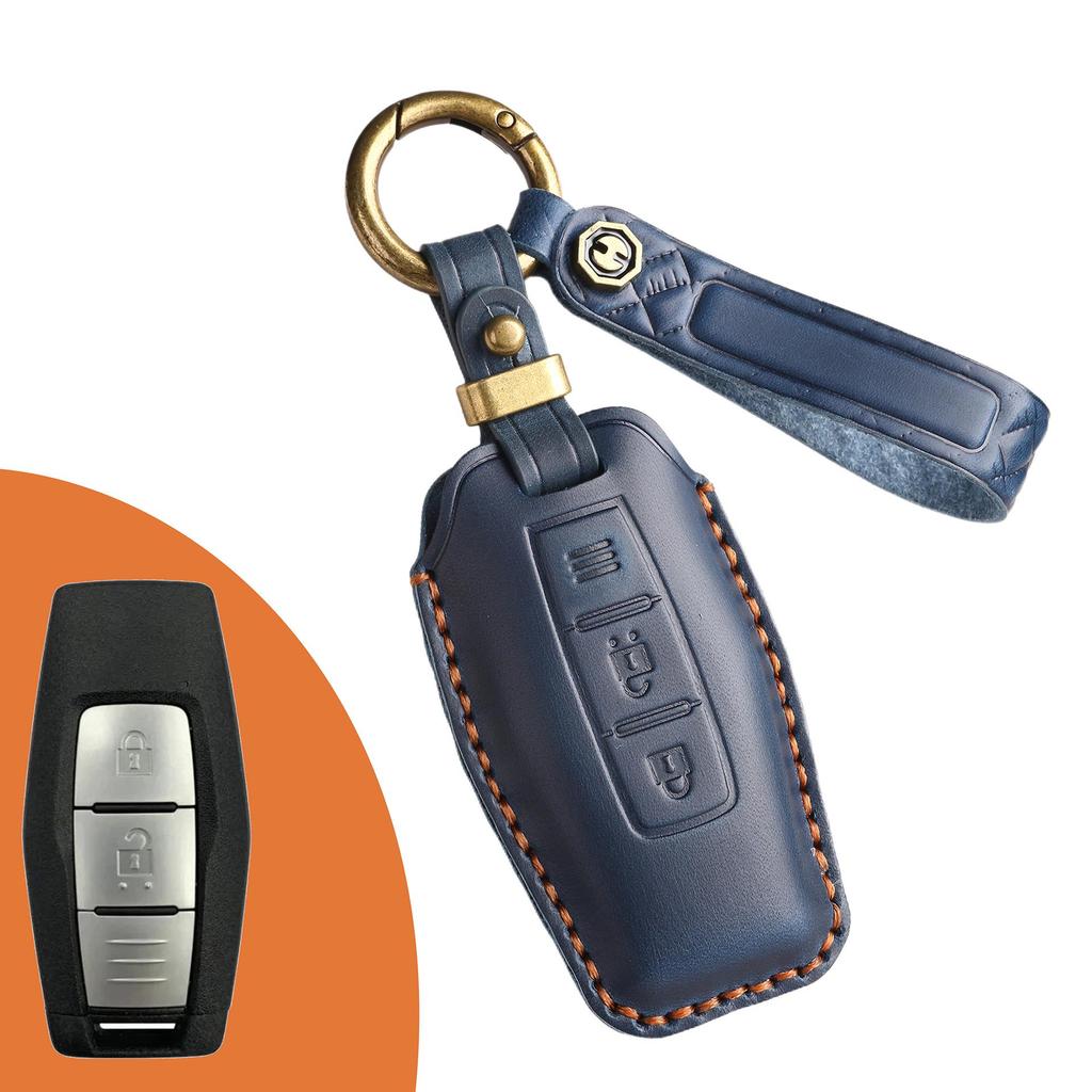 Чехол для ключа из натуральной кожи в стиле ретро для GAC Mitsubishi Outlander