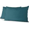 Set of 2 Pillowcases - HOME LINGE PASSION - HP72087 - Microfiber 82 G - 50 X 70 Cm - Teal Blue