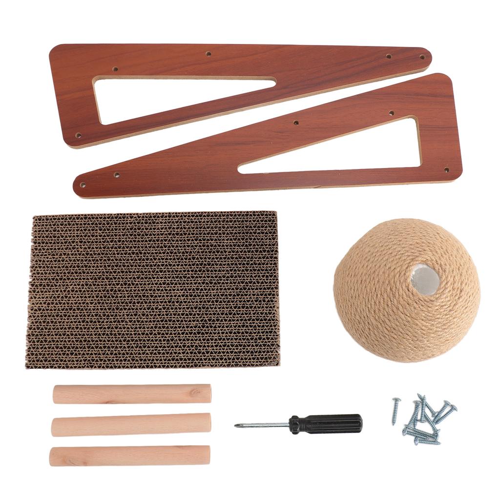 Cat Scratcher Stable Structure Protecting Furniture Large Cat Scratching Pad with Ball Toy for