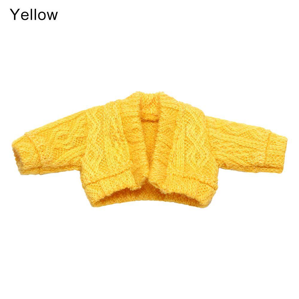 Doll Accessories Mini Knitted Sweater Tops Casual Dress Dressing Clothes 1/12 Doll Cardigans