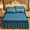 Luxury Lace Bed Skirt Thickened Bed Spread King Size 2/3 Pcs Cotton Queen Bedded Set Mattress Solid Color Plus Size Sheets