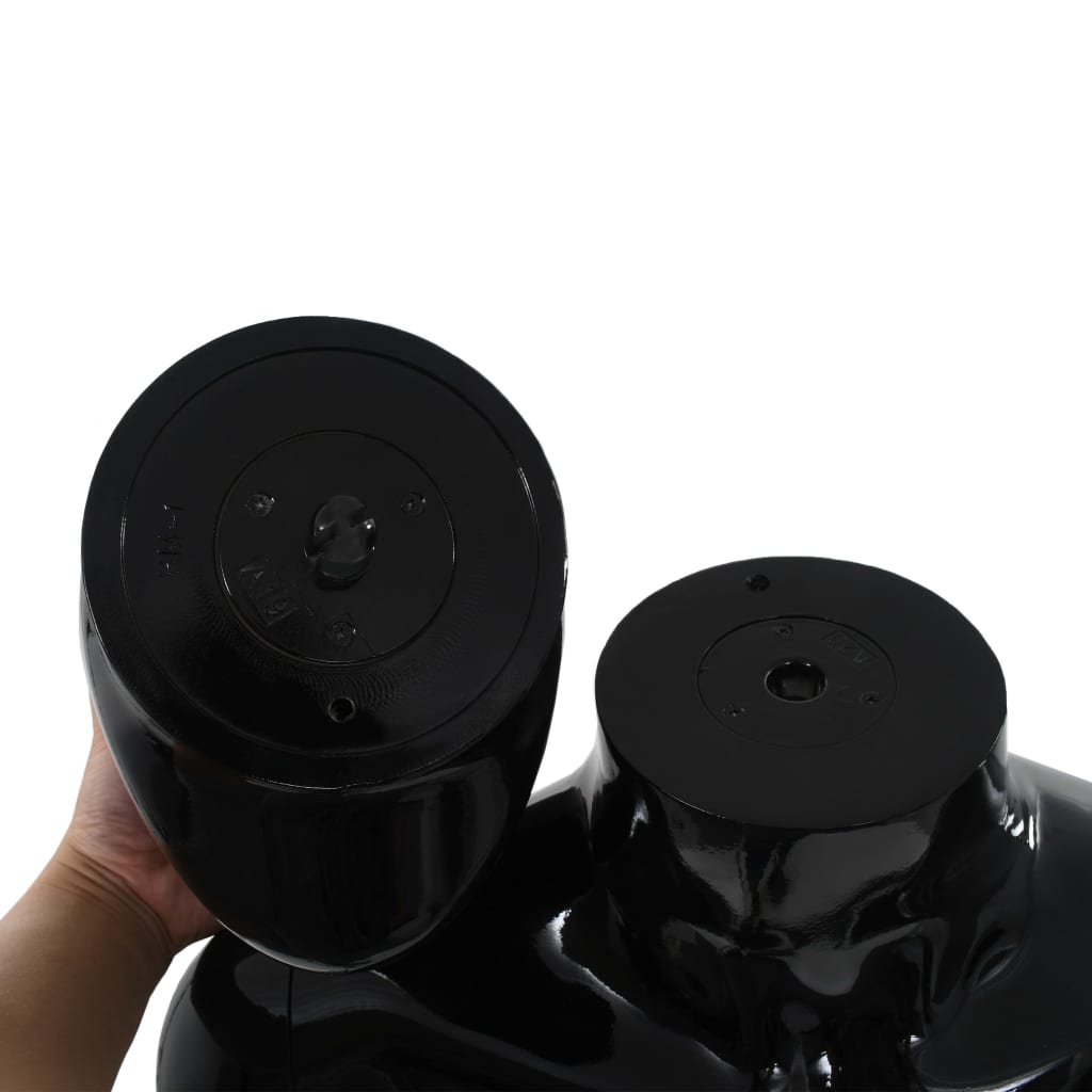 Male Display Mannequin with Glass Base Black 185 cm