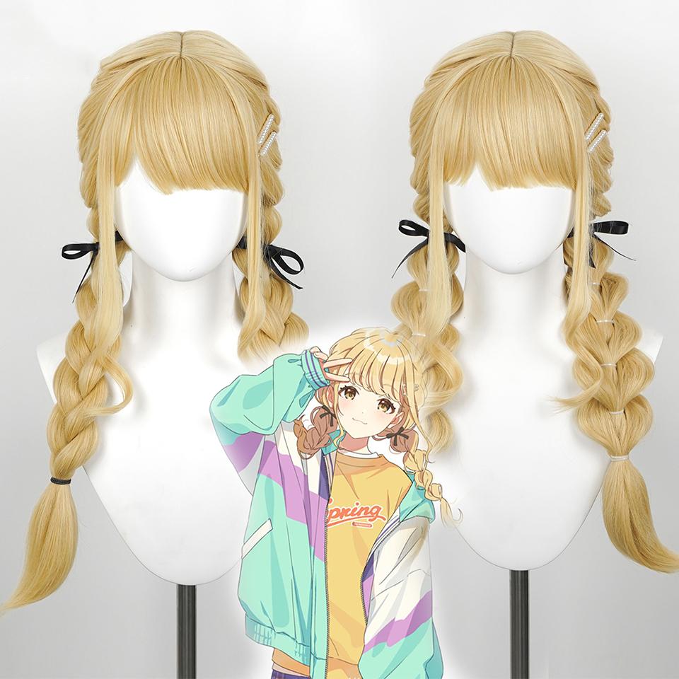 OLACARE синтетический длинный прямой парик Лолита с челкой парик для девочек милый омбре голубой блонд черный парик для косплея вечеринки Хэллоуина Харадзюку