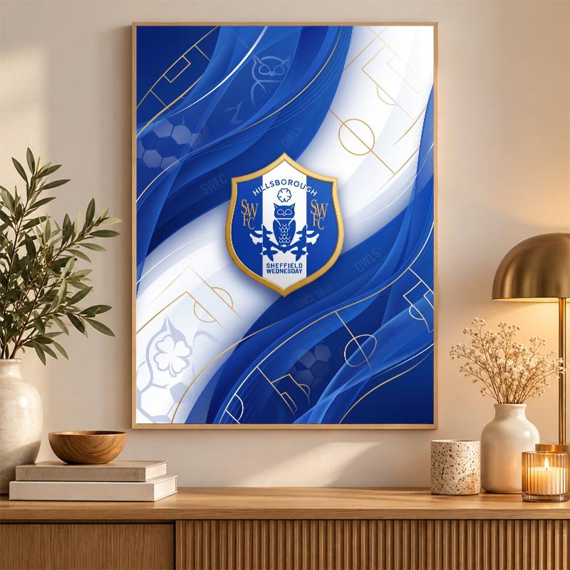 Sheffield Wednesday Football Diamond Painting Kit 5D Full Drill DIY Diamond Mosaic Wall Art Home Decor