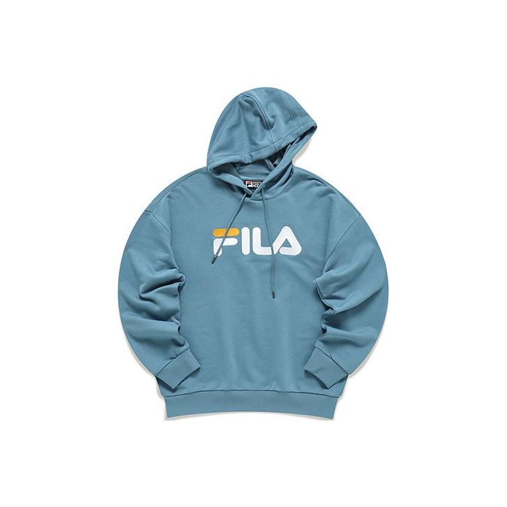 Fila Свободная спортивная толстовка с вышитым логотипом, унисекс, сказочно-синяя F51U138298F-BU