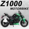1:12 Мотоциклов Kawasaki Z1000 KX450 Игрушки Сплав Литье под давлением Звук Свет Амортизация Рулевое управление передним колесом для подарков детям