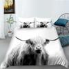 3D Cow Pattern Bedding Set Animal Print Quilt Cover Pillow Case Home Bedding Set AU/EU/US Full Size Single/Double Bed Home Decoration