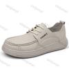 Fashion Men's Leather Shoes 2025 Autumn Fashion Lace Up Breathable Outdoor Casual Flats Lightweight Comfortable Non Slip Luxury Loafers
