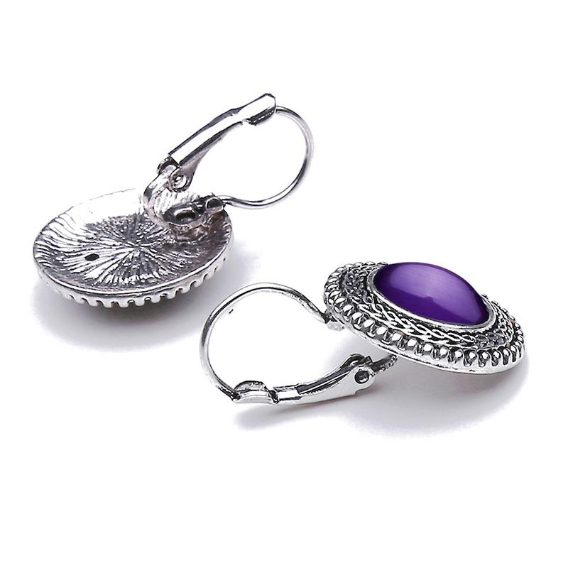 Этнические винтажные серьги-подвески в стиле бохо с эффектом кошачьего глаза, изысканные элегантные женские украшения, универсальные женские серьги