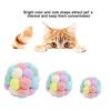 Цветные мячики для кошек Кошки Цветные эластичные мячики Мягкие Безопасность с колокольчиком Плюшевые прыгучие мячики Интерактивные игрушки
