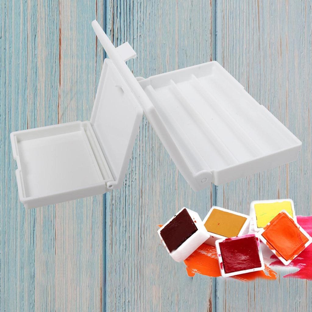 Палитра для акварельных красок, 12-луночный кейс с пылезащитной крышкой, переносной лоток для смешивания акварельных красок для студентов-художников