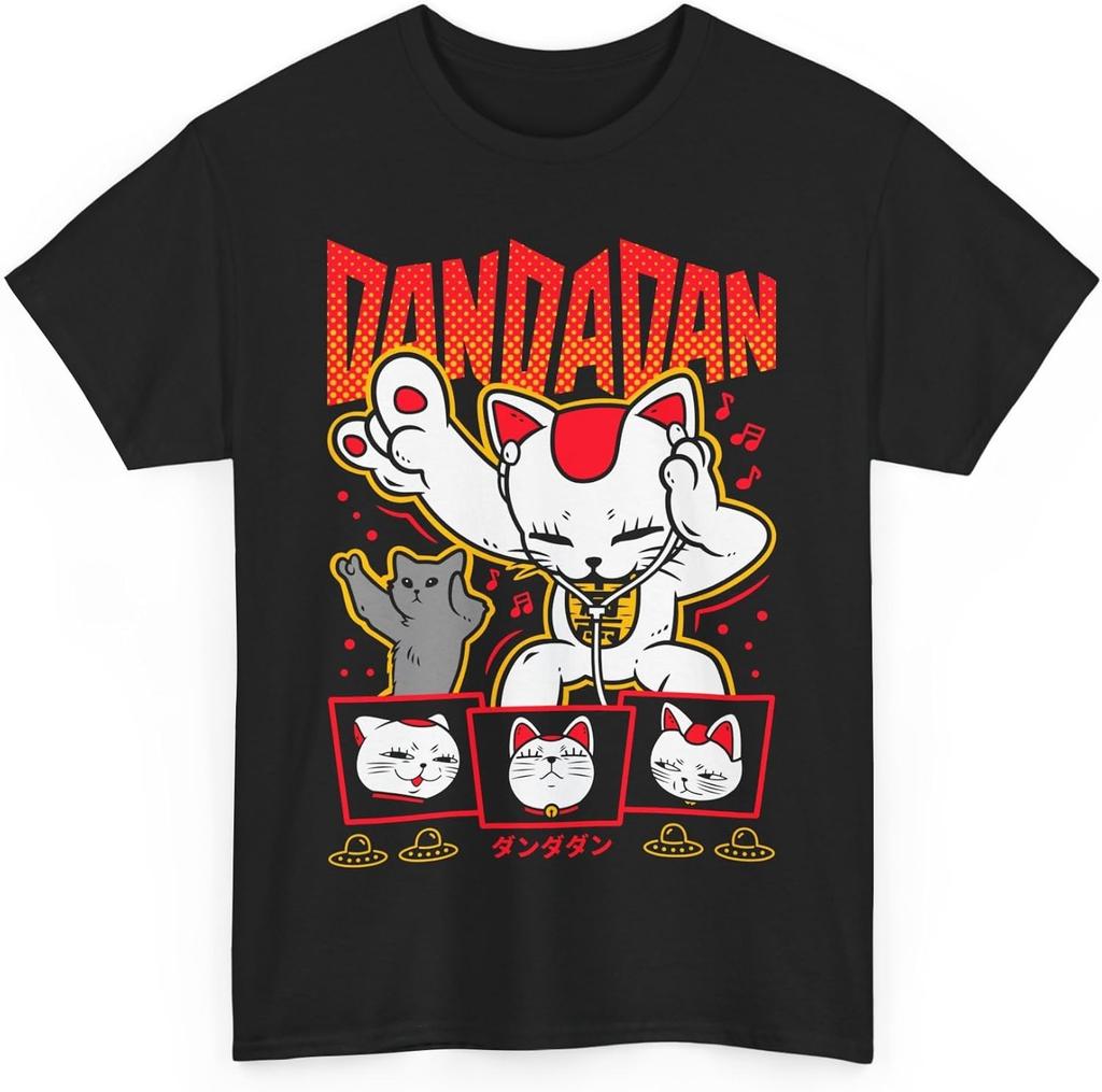 Новая Аниме Dandadan Кошка Турбо-Бабушка Мерч Футболка Повседневная Короткий Рукав Аниме Футболка