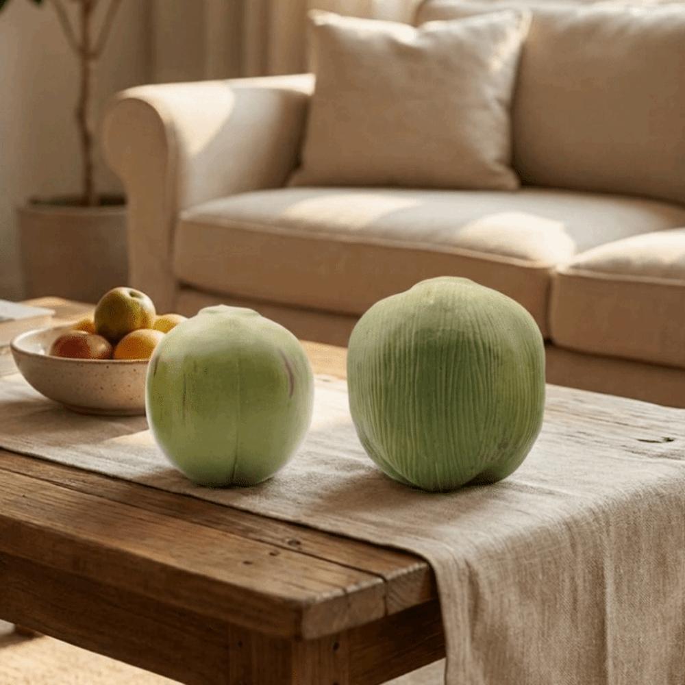 Plastic Artificial Coconut Lifelike Fake Coconut Fruit Fruit Ornament Home Party Decoration
