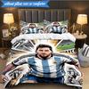 Golden Messi Glory 3pcs Bedding,Including 1pc Duvet Cover And 2pcs Pillowcases Perfect for Christmas,Ideal for Bedroom, Dormitory