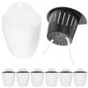 7 Pcs Flowerpot Self Watering Plastic Round for Indoor Plants Pots Wall-mounted Automatic