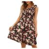 Summer Beach Skirt Floral One Shoulder Medium Length Dress Bohemian Strapless Strapless Dress
