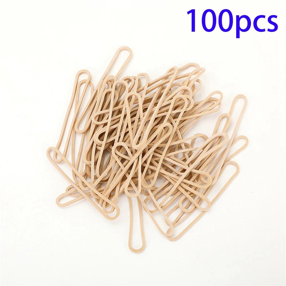 100 шт./лот красочные желтые эластичные резинки для школы, офиса, дома, промышленного кольца, растягивающиеся бумажные пакеты, держатель, резинка