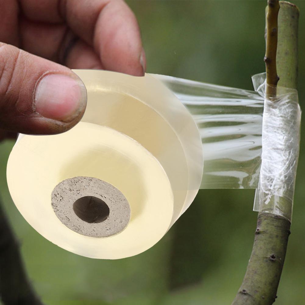 1 Roll Self Adhesive Grafting Flexible Tape Stretchable Clear Film For Garden 3cm