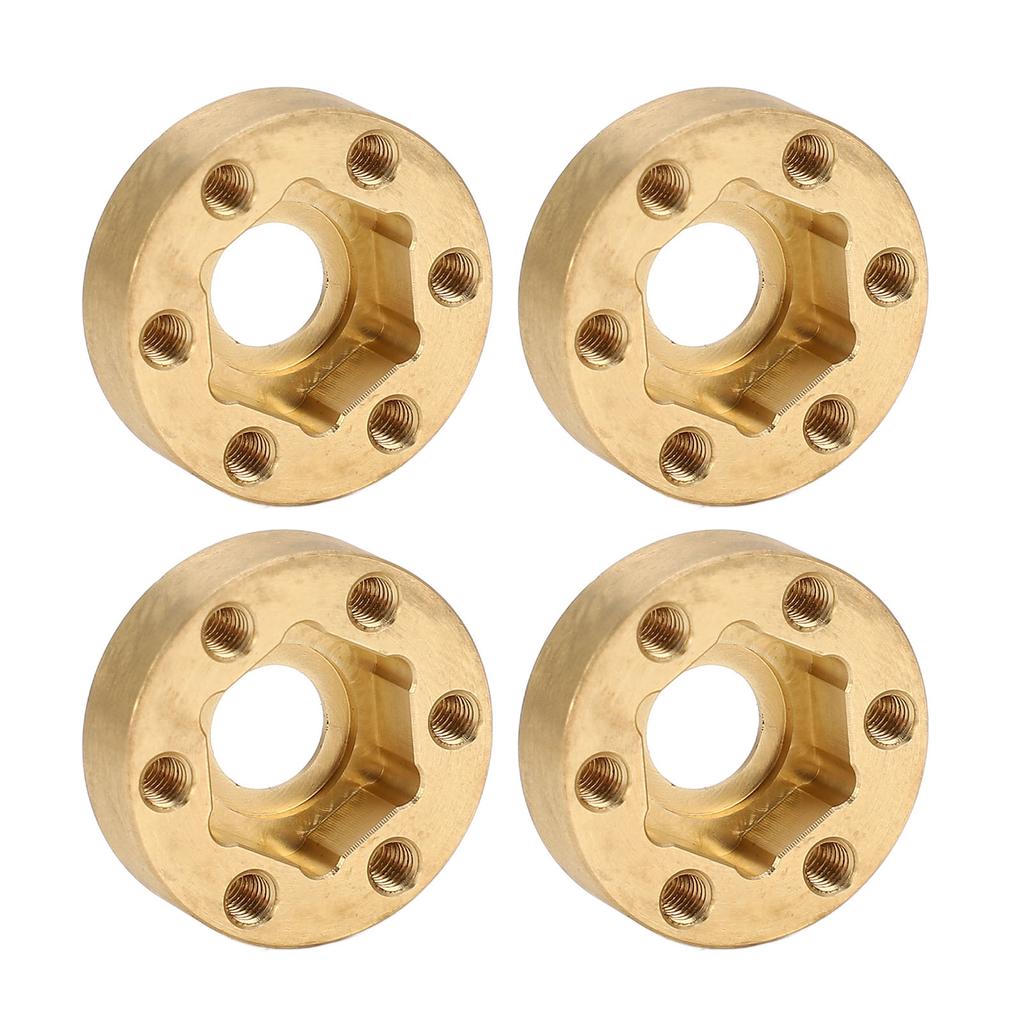 4PCS RC Wheel Hex Hub Adapter 1.9 2.2in Rustproof Widen Brass Wheel Weights for RC Crawler 9mm