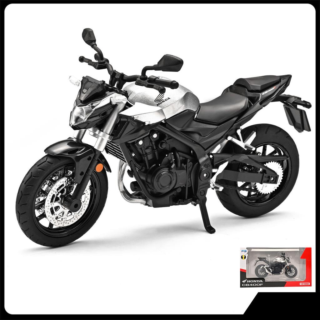 1:12 Honda Cb400F Спортивная модель мотоцикла из сплава Литая модель мотоцикла для уличных гонок Высокая симуляция Звук Свет Детская игрушка Подарок