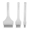 White Steel 2510 Punch Prong Tool Set Lacing Stitching Chisel Set for Leather Crafts (3.85mm)