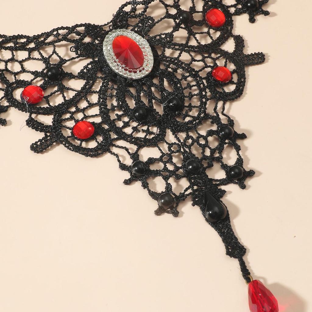 Ожерелье на ключицу в готическом стиле с кружевом — преувеличенные украшения в европейском стиле для женщин