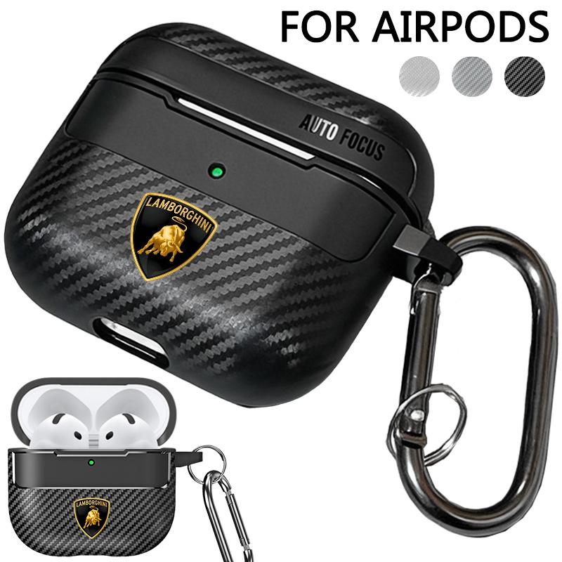 Soft Earphone Case For Apple AirPods 4 2024 Cover for Airpod Pro 1 2 3 4th With keyring For Lamborghini URUS Huracan Aventador MM3