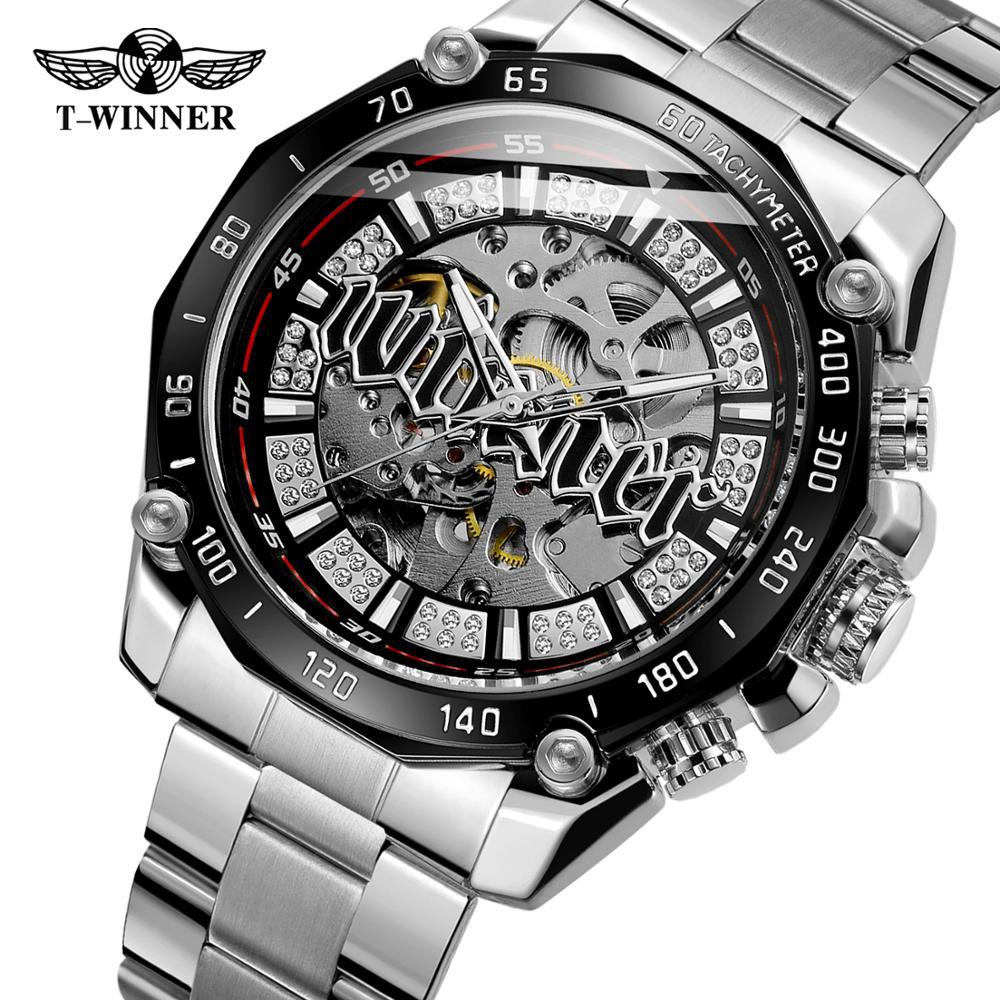 WINNER  Fashion and Leisure Hollow Mechanical Movement Automatic Mechanical Watch