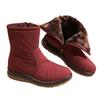 Fashion 2025 Winter Shoes Women Waterproof Snow Boots Flat Warm Plush Laides Ankle Boots Non-slip Mother Shoes Plus Size Brown Red D640