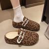 Женские ретро-тапочки Birkenstock с толстой подошвой, флисовой подкладкой и меховым круглым носком для осени/зимы.